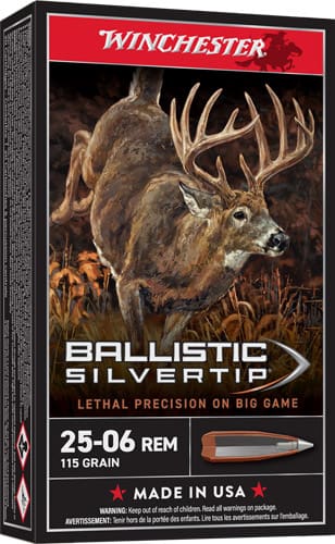 WINCHESTER SUPREME 25-06 REM – 115GR SILVER-TIP 20RD 10BX/CS