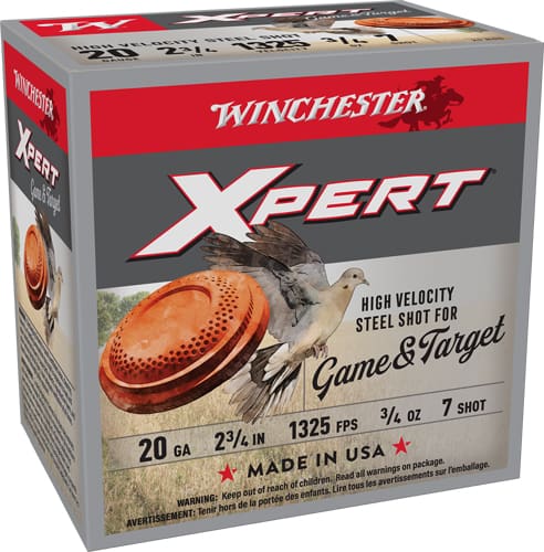 WINCHESTER XPERT STEEL 20GA – 2.75″ 3/4OZ #7 25RD 10BX/CS