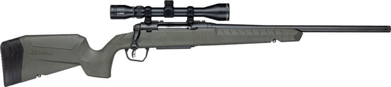 SAVAGE AXIS 2 XP 7MM-08″ 20″ – THREADED W/3-9X40 BLACK/GREEN