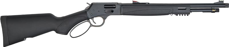 HENRY H12 X MODEL LEVER 44MAG – 17.4″ TB BLUED BLACK SYN.