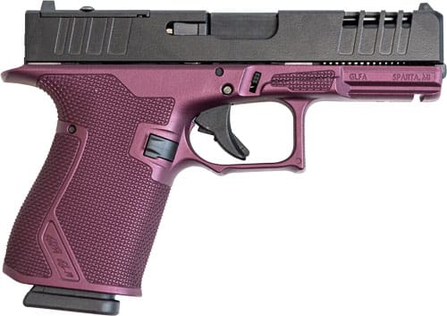 GLFA 19 STRIKER 9MM 4″ 15 SHOT – BLACK SLIDE BLACK CHERRY FRAME