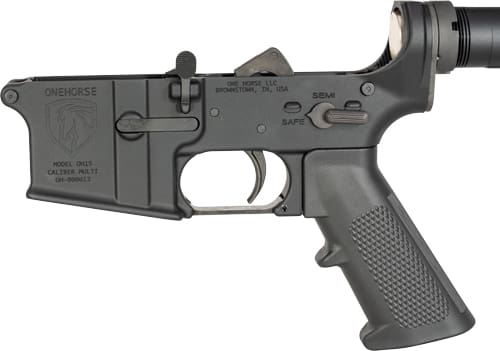 ONE HORSE AR15 COMPLETE LOWER – RECEIVER ALUMINUM BLACK