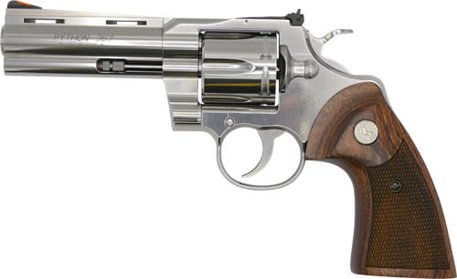 COLT PYTHON 357MAG 4.25″ 6RD – STAINLESS WALNUT GRIPS