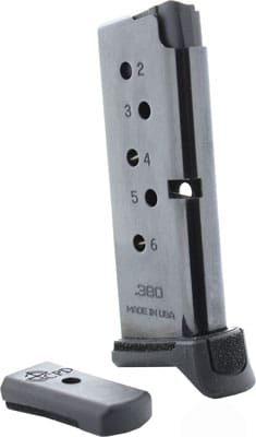 CPD MAGAZINE RUGER LCP – 380ACP 6RD GLOSS BLACK