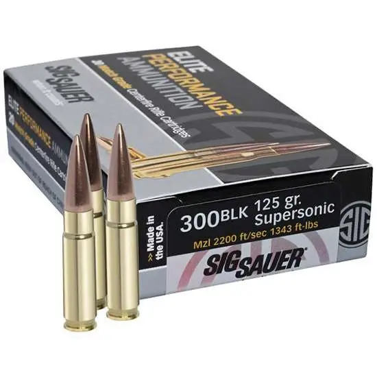 SIG SAUER ELITE MATCH 300BLK 125GR SPRSNC 20RD BX 500RD CASE - Image 4