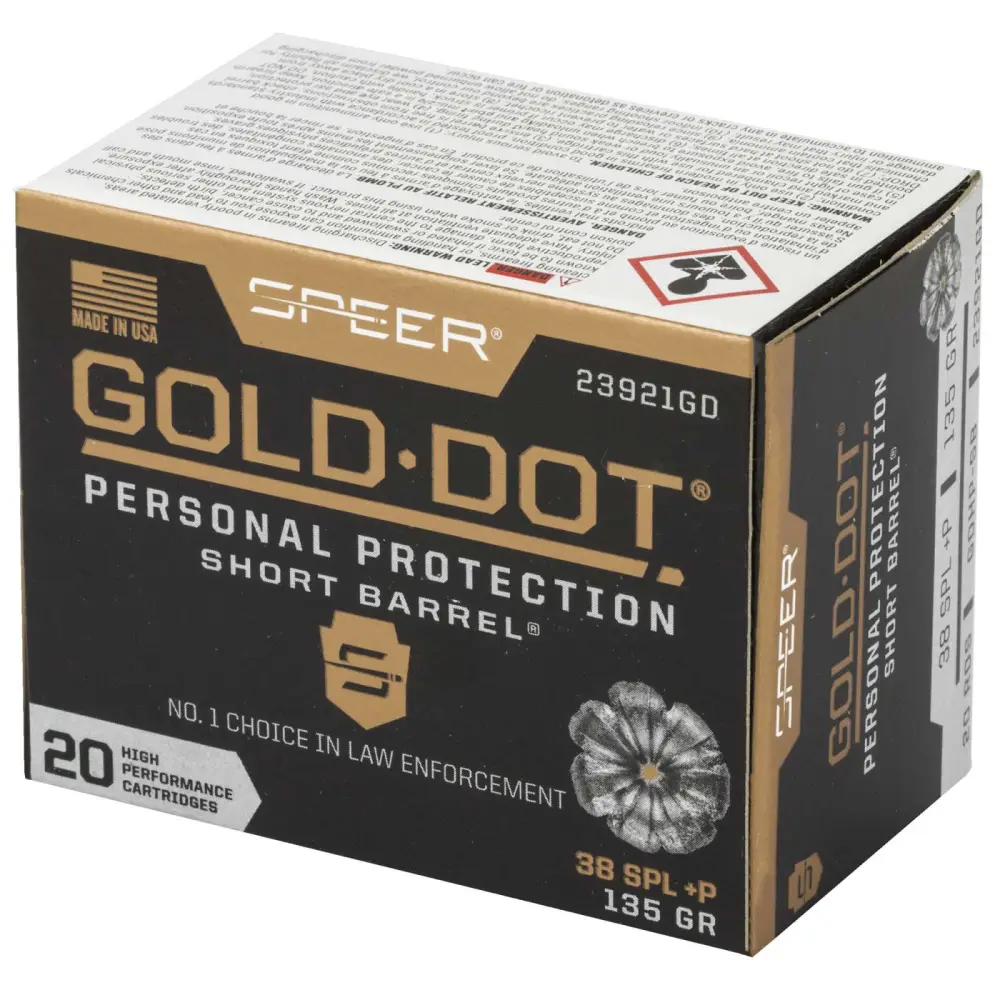 SPEER 38 SPL+P 135 GR GDHP SHORT BARREL 20 RD/BX 10 BX/CS - Image 2