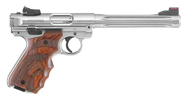 RUGER MRK IV HNTR 22LR 6.9" STS TRGT WD GRP FO ADJ SGHT 10RD - Image 3