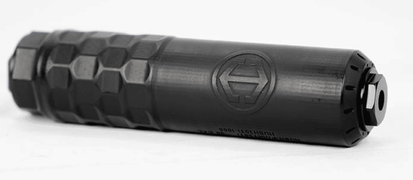 HUSH-POINT 30 SUPPRESSOR .30 CAL INCONEL FLOW-THRU, DT/HUB, 1/2X28 & 5/8X24 CAPS, FULL-AUTO RATED